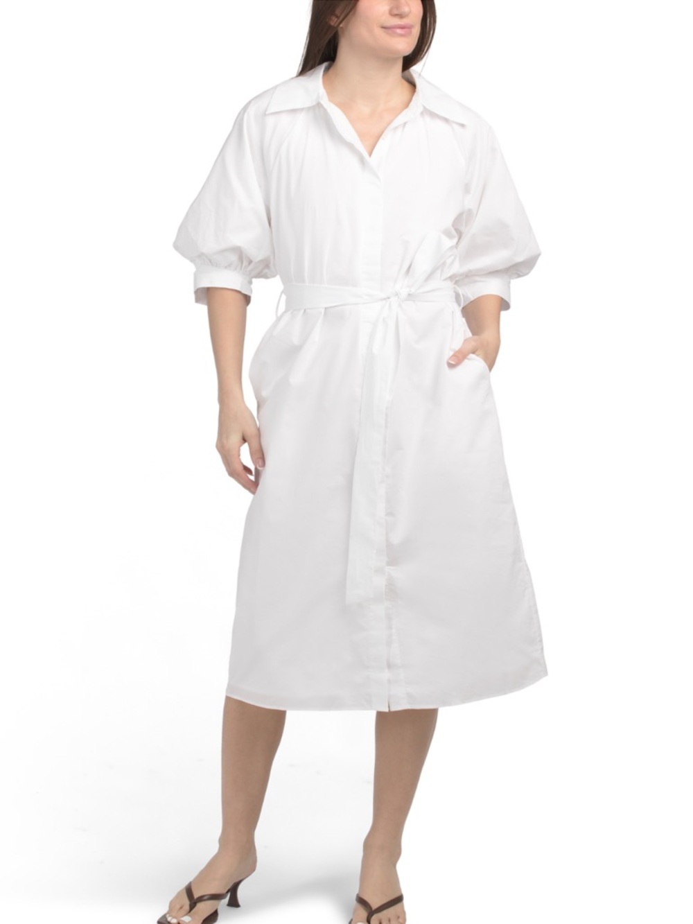 ENDLESS ROSE
Shirred Detail Short Sleeve Shirt Dress